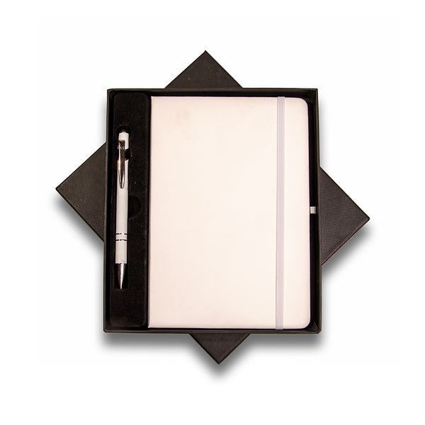 White Velvet Slim Notebook