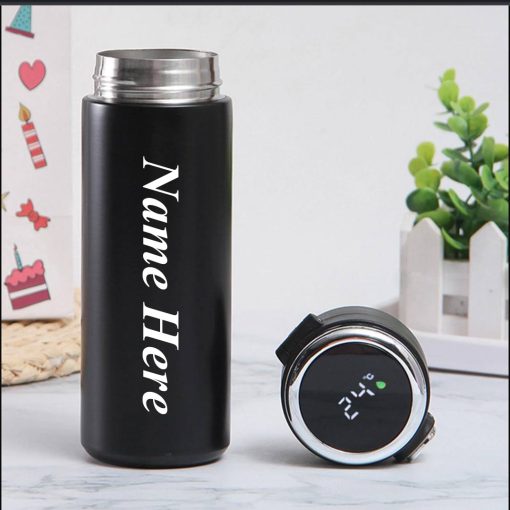Vacuum Insulated Tumbler Water Bottle LED Temperature Flip Top Lid Stainless Steel Flask