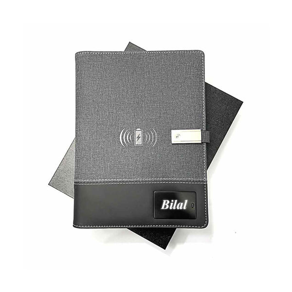 Wireless Power Bank Notebook with LED Lamp
