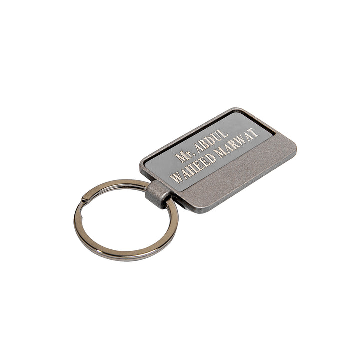 Grey Keychains Grey Prism Metallic Name Keychain – Penhousepk