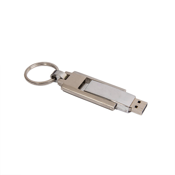 Metallic USB Keychain Name Engraved