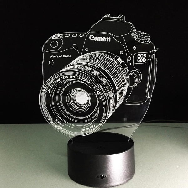 Laser Cut Canon 3D Illusion Optical Light Lamp